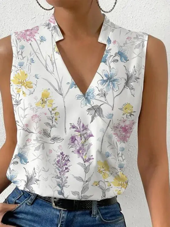 Lila | Women's Sleeveless V-Neck Summer Top
