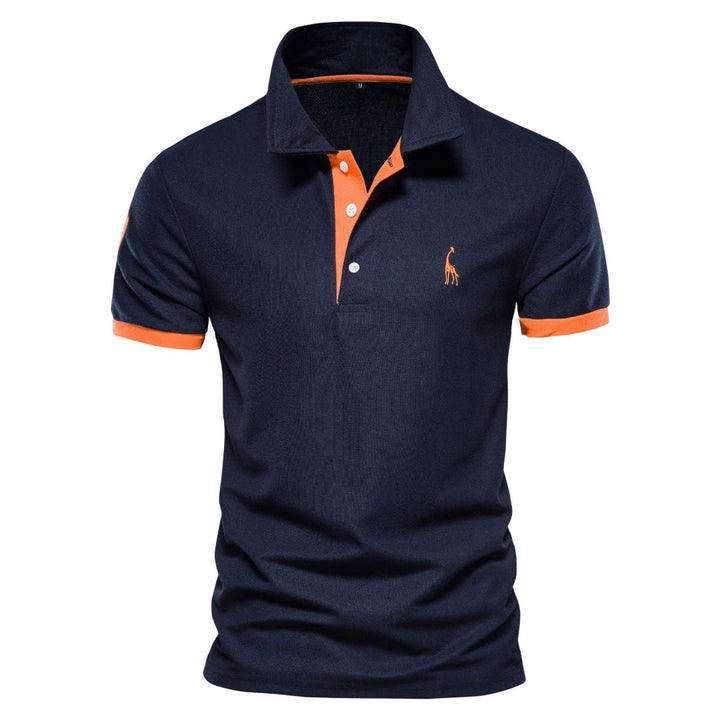 Ethan | Men's Slim-Fit Contrast Collar Polo Shirt