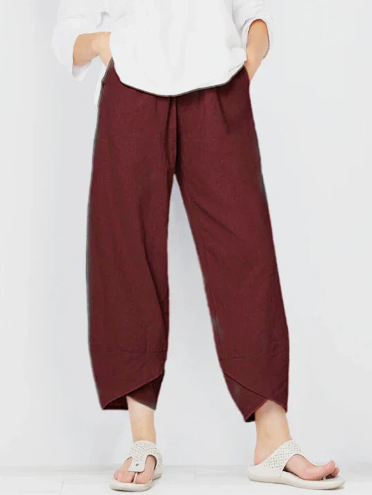 Aria | Women's High Waist Tulip Hem Wide Pants