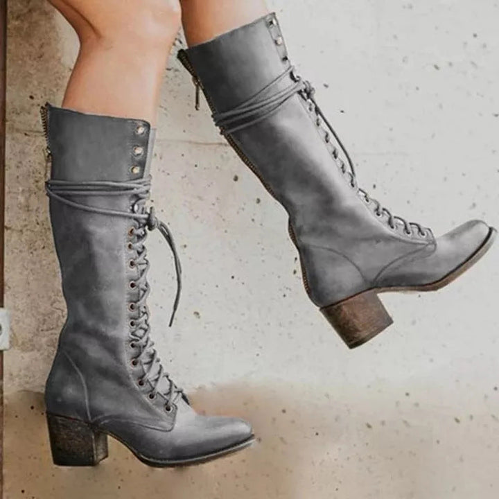 Autumn | Women's Lace-Up Knee High Riding Boots