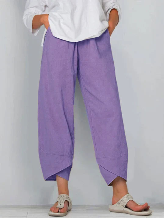 Aria | Women's High Waist Tulip Hem Wide Pants