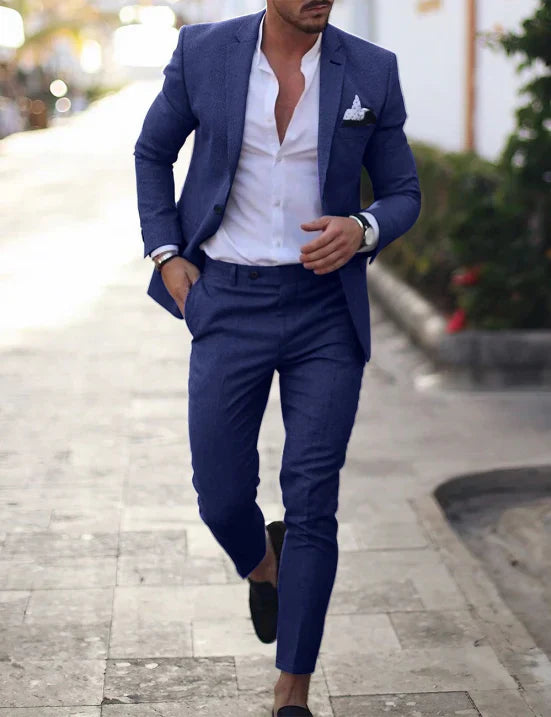 Evan | Men's Slim Fit Summer Two-Piece Suit