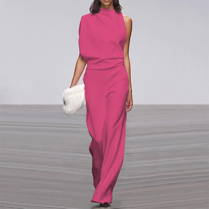 Zara | Women's One-Shoulder Wide-Leg Jumpsuit