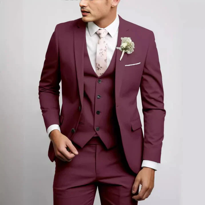 James | Men's Slim Fit Three-Piece Tailored Suit