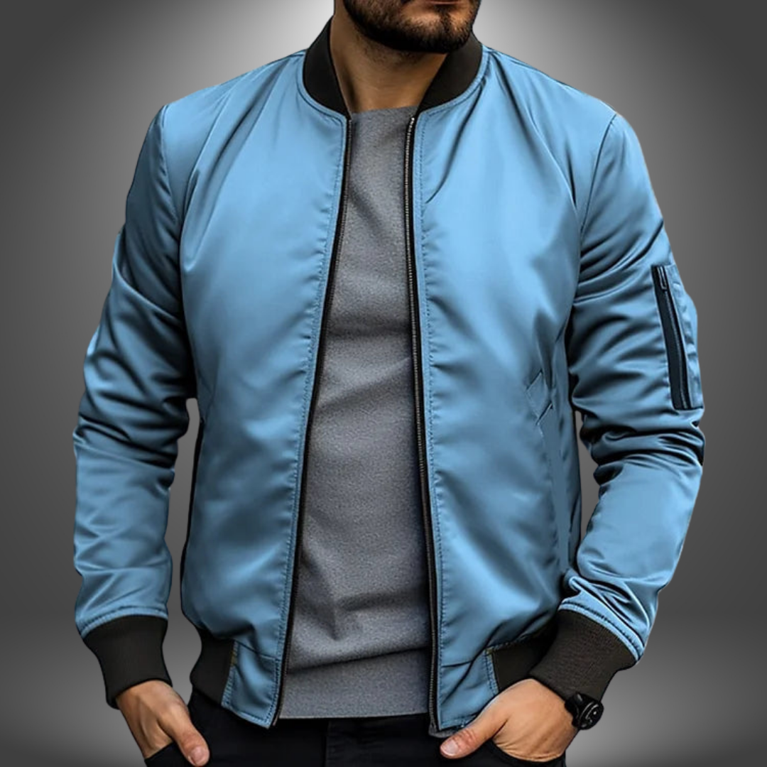 Rowan | Men's Classic Zip Front Bomber Jacket