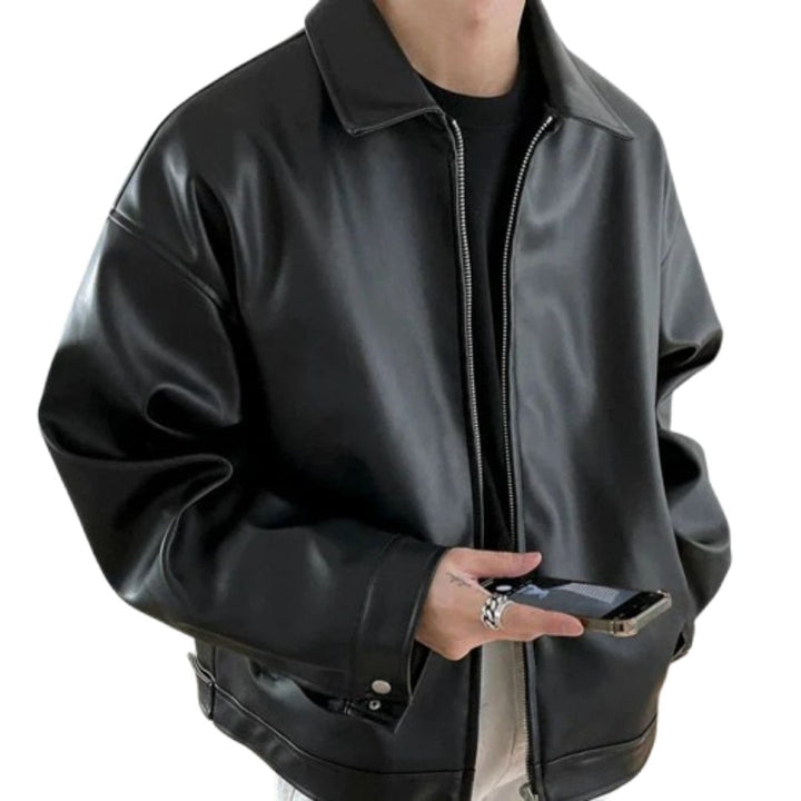 Ryder | Men's Oversized Vintage Leather Bomber Jacket