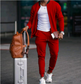 Caleb | Men's Relaxed Zip Jacket & Tapered Jogger Set
