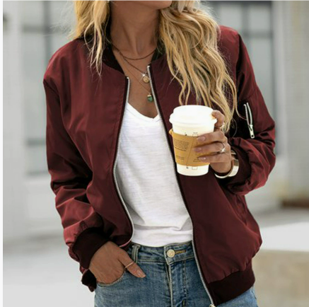 Sienna | Women's Lightweight Zip Front Bomber Jacket