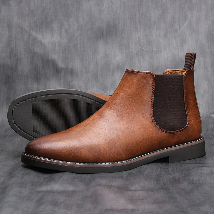 Oliver | Men's Sleek Leather Chelsea Ankle Boots