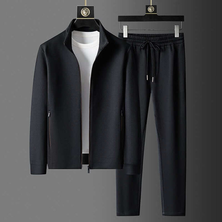 Ethan | Men's Streamlined Stretch Zip Jacket & Jogger Set