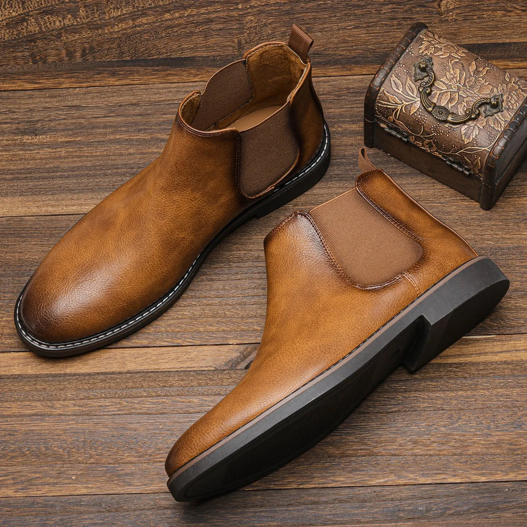 Oliver | Men's Sleek Leather Chelsea Ankle Boots