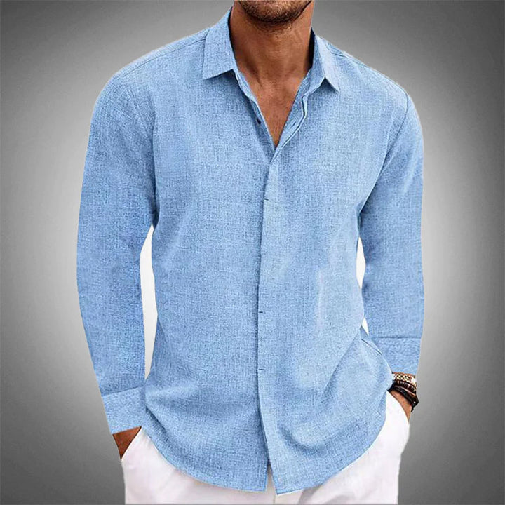 Elliot | Men's Linen Long Sleeve Button Shirt