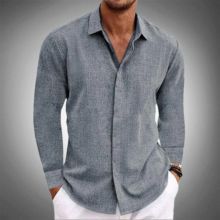 Elliot | Men's Linen Long Sleeve Button Shirt
