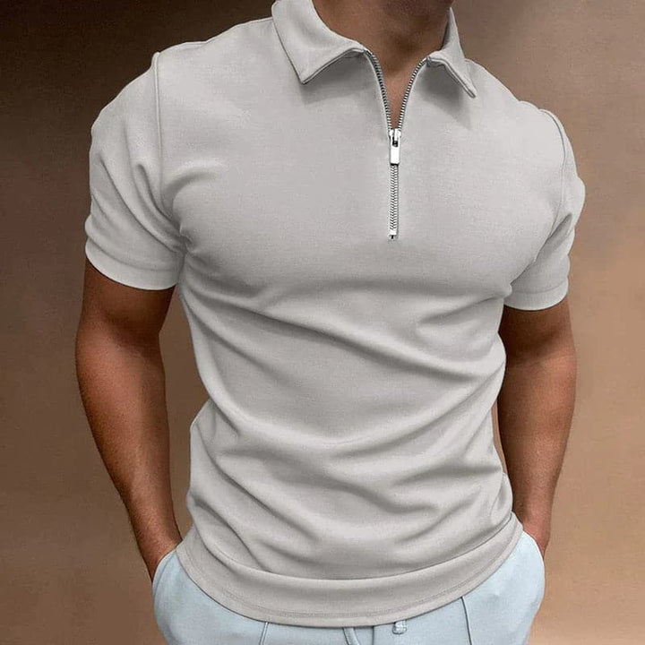 Noah | Men's Tailored Fit Half-Zip Polo Shirt