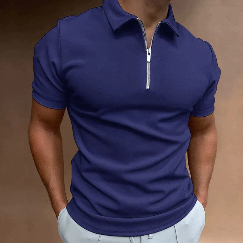Noah | Men's Tailored Fit Half-Zip Polo Shirt
