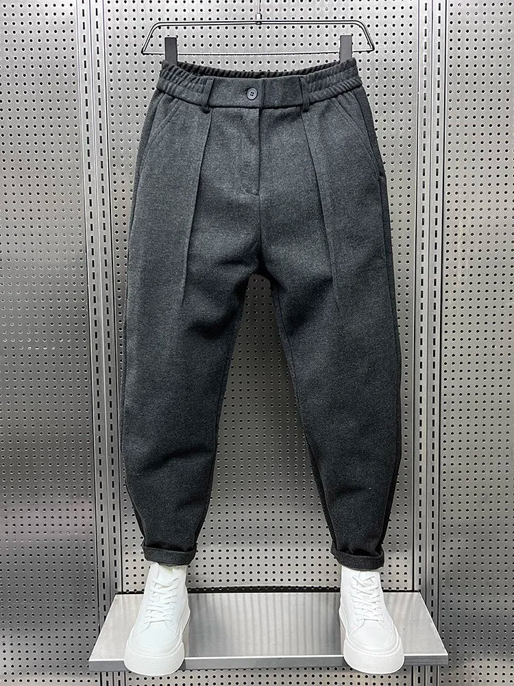 Luca | Men's Pleated Tapered Tailored Trousers