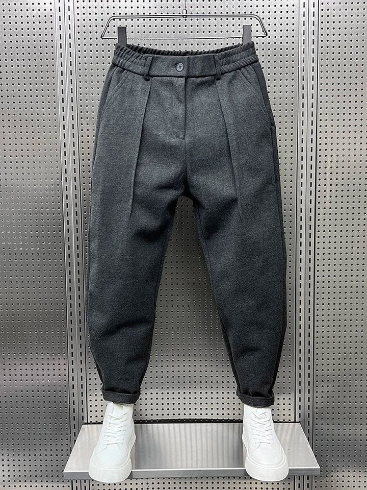 Luca | Men's Pleated Tapered Tailored Trousers