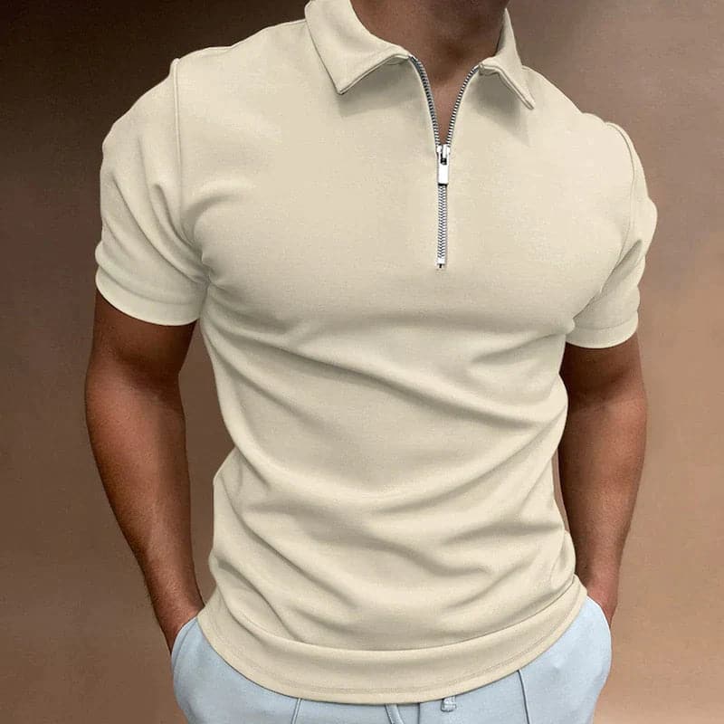 Noah | Men's Tailored Fit Half-Zip Polo Shirt