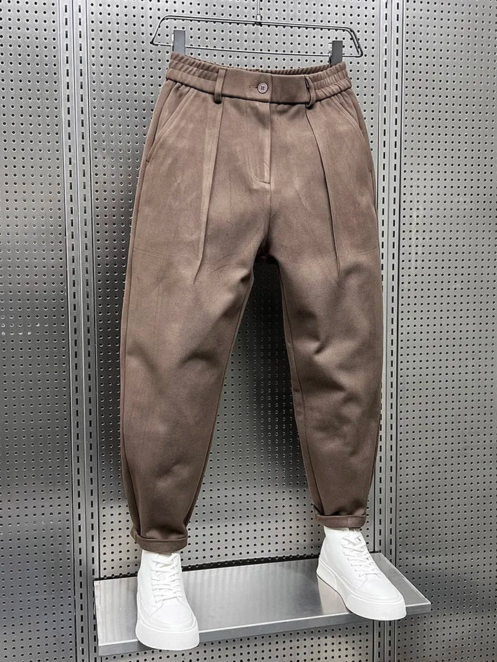 Luca | Men's Pleated Tapered Tailored Trousers