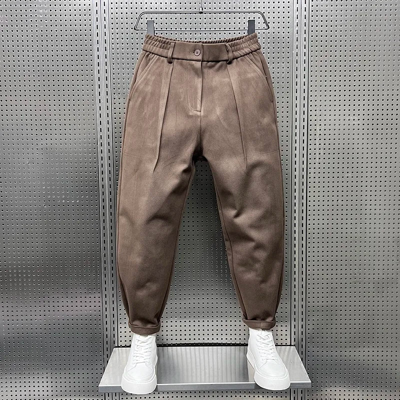 Luca | Men's Pleated Tapered Tailored Trousers