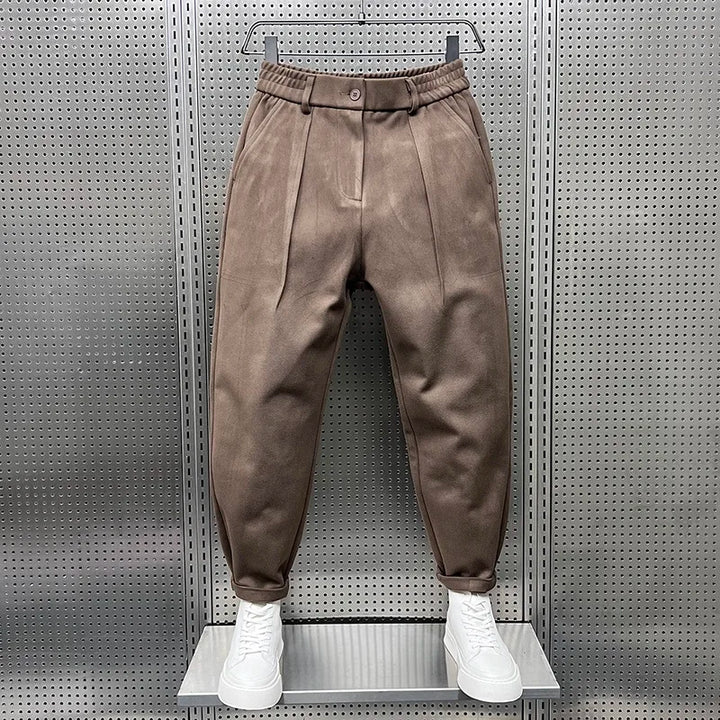 Luca | Men's Pleated Tapered Tailored Trousers