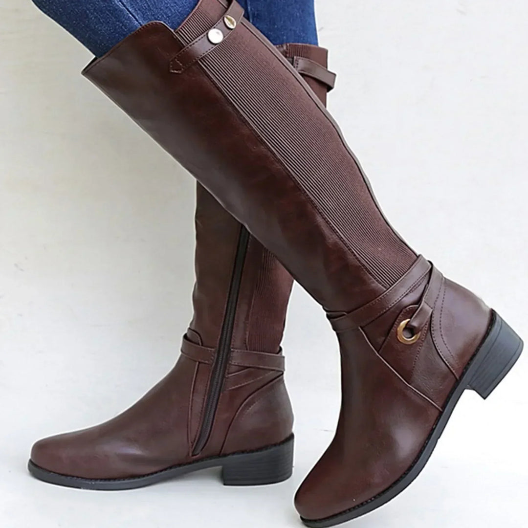 Harper | Women's Knee High Block Heel Riding Boots