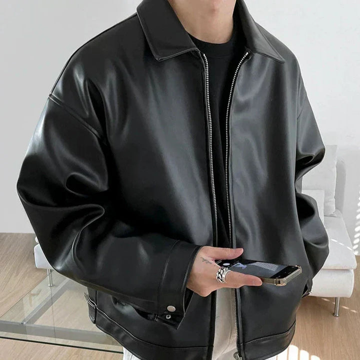 Ryder | Men's Oversized Vintage Leather Bomber Jacket