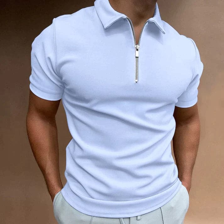 Noah | Men's Tailored Fit Half-Zip Polo Shirt