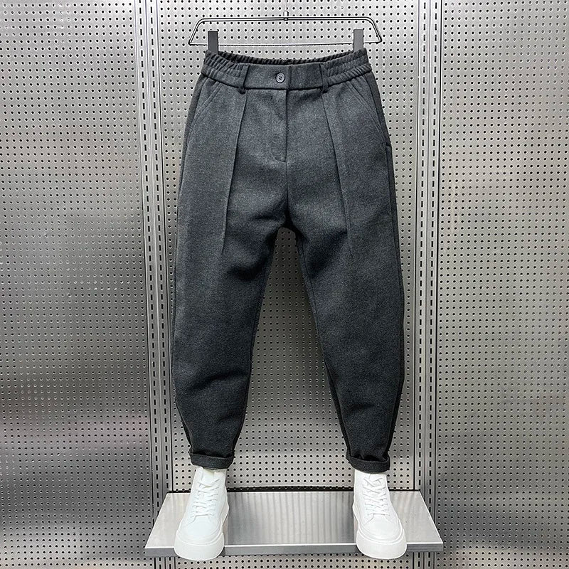 Luca | Men's Pleated Tapered Tailored Trousers