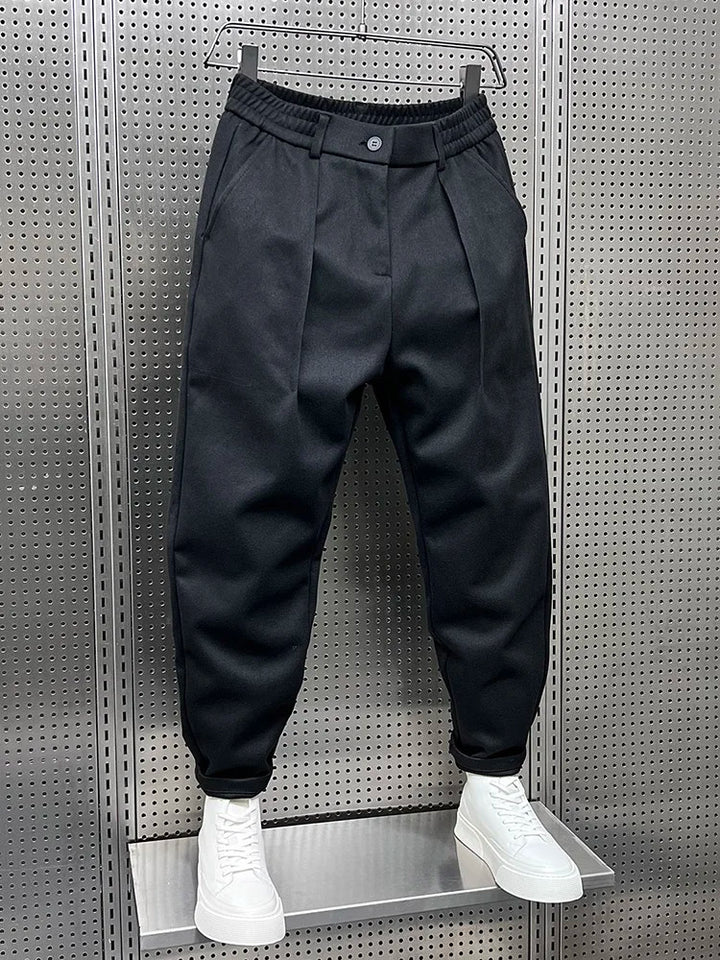Luca | Men's Pleated Tapered Tailored Trousers