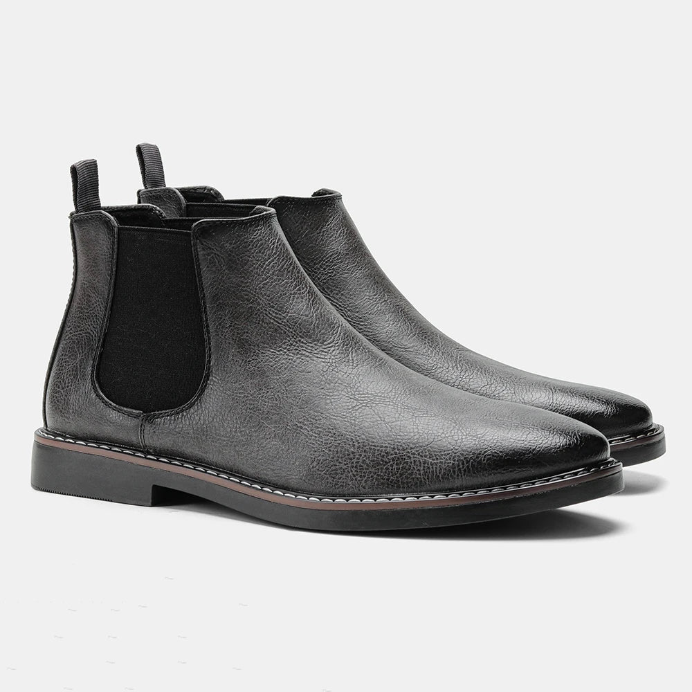 Oliver | Men's Sleek Leather Chelsea Ankle Boots