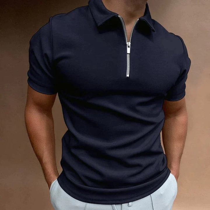 Noah | Men's Tailored Fit Half-Zip Polo Shirt
