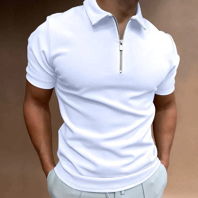 Noah | Men's Tailored Fit Half-Zip Polo Shirt