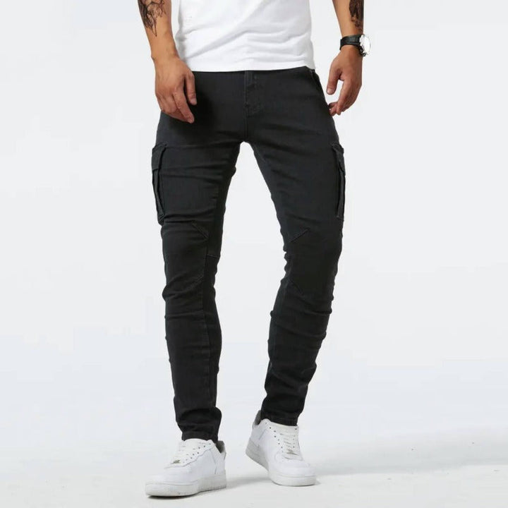 Owen | Men's Slim Fit Stretch Cargo Denim Jeans