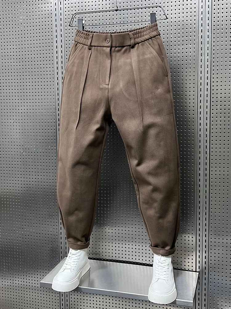 Luca | Men's Pleated Tapered Tailored Trousers