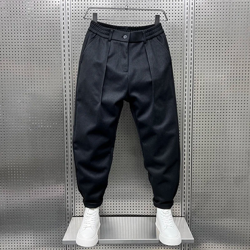 Luca | Men's Pleated Tapered Tailored Trousers