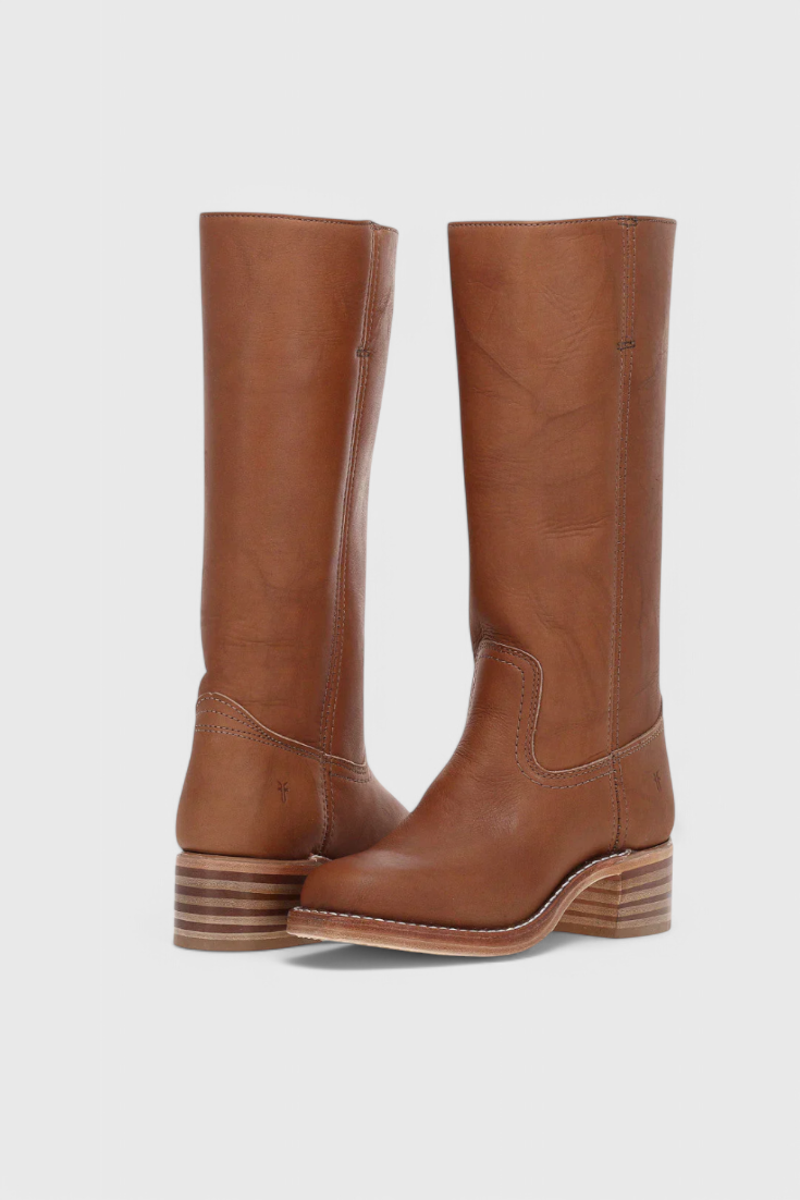 Vera | Women's Classic Leather Mid-Calf Block Heel Boots