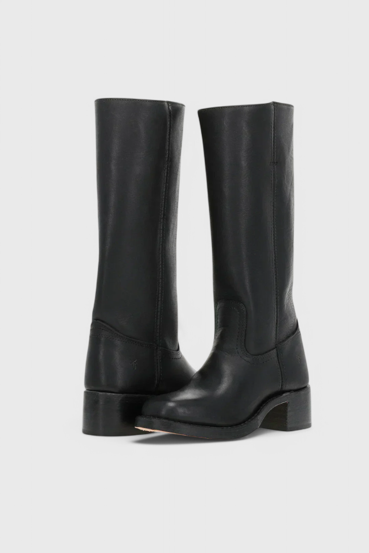 Vera | Women's Classic Leather Mid-Calf Block Heel Boots