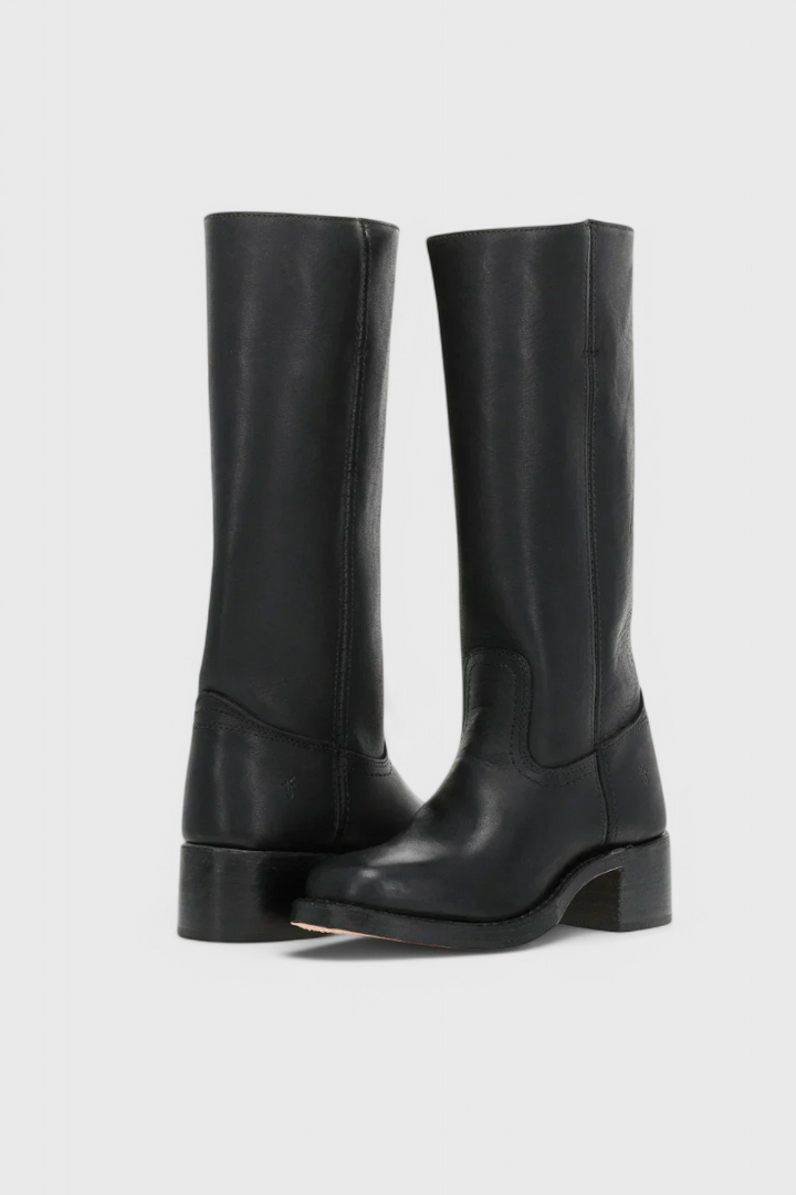 Vera | Women's Classic Leather Mid-Calf Block Heel Boots