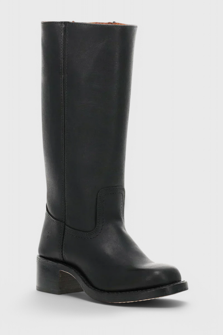 Vera | Women's Classic Leather Mid-Calf Block Heel Boots