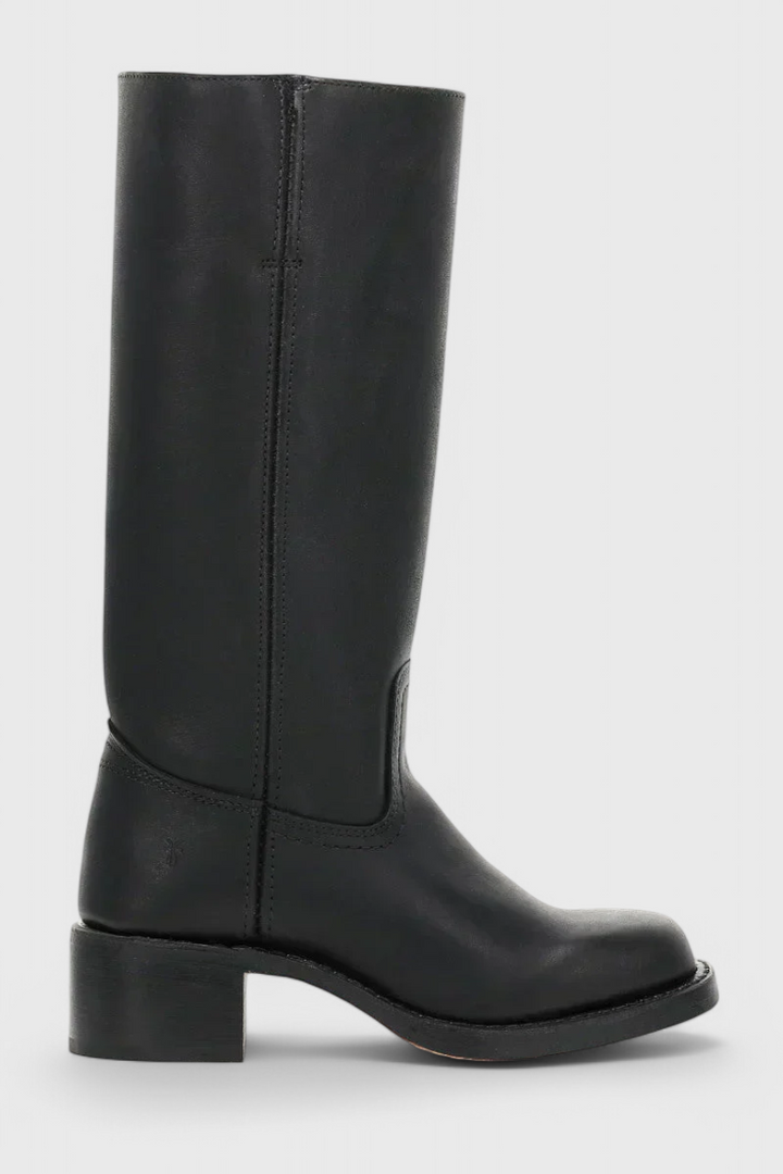 Vera | Women's Classic Leather Mid-Calf Block Heel Boots