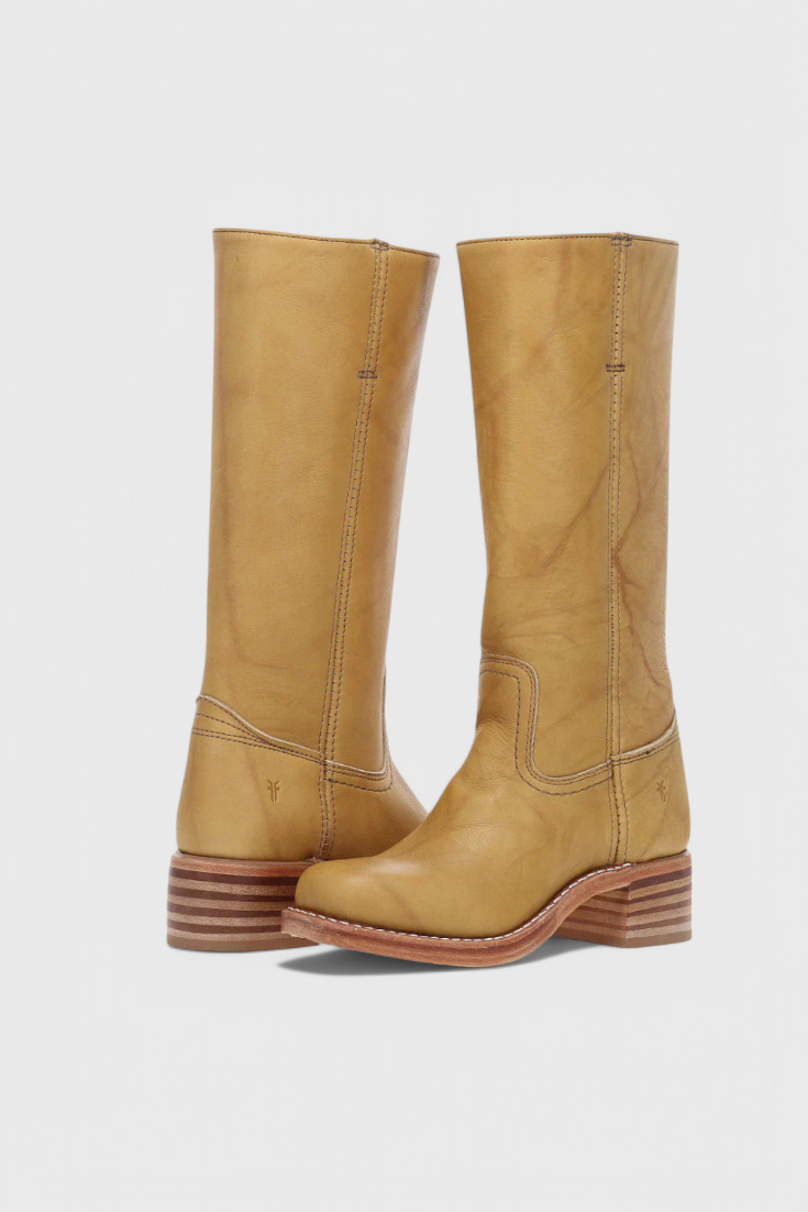 Vera | Women's Classic Leather Mid-Calf Block Heel Boots