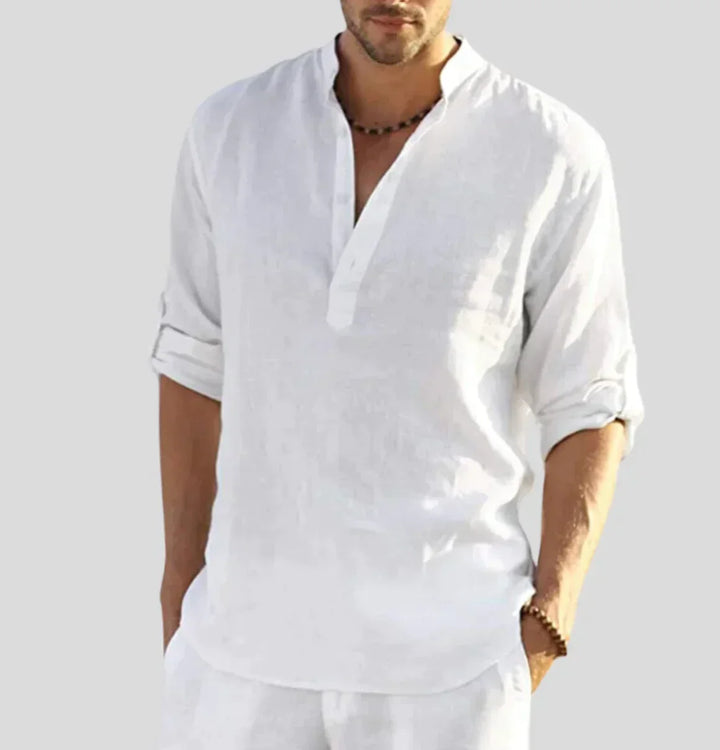 Mason | Men's Relaxed Linen Henley Shirt
