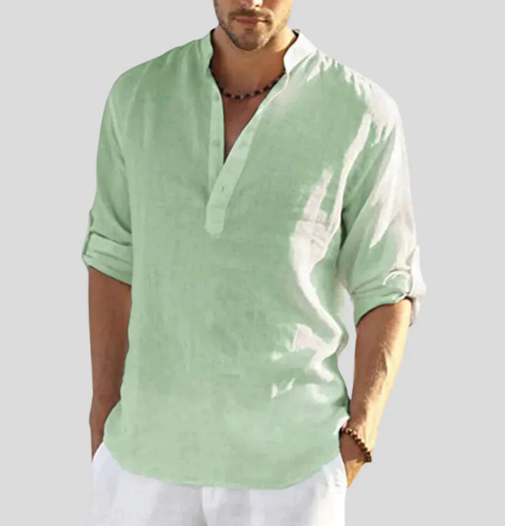 Mason | Men's Relaxed Linen Henley Shirt