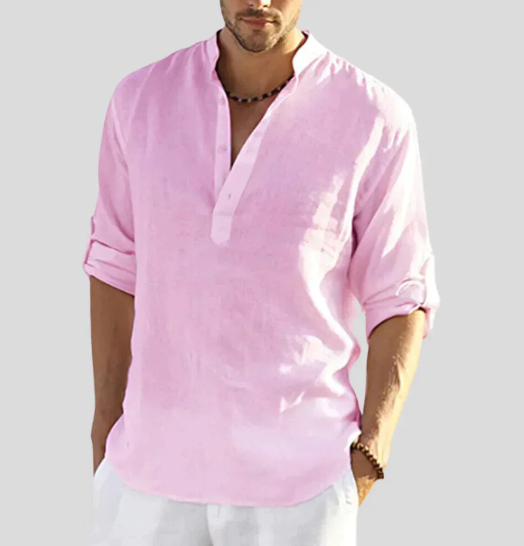 Mason | Men's Relaxed Linen Henley Shirt