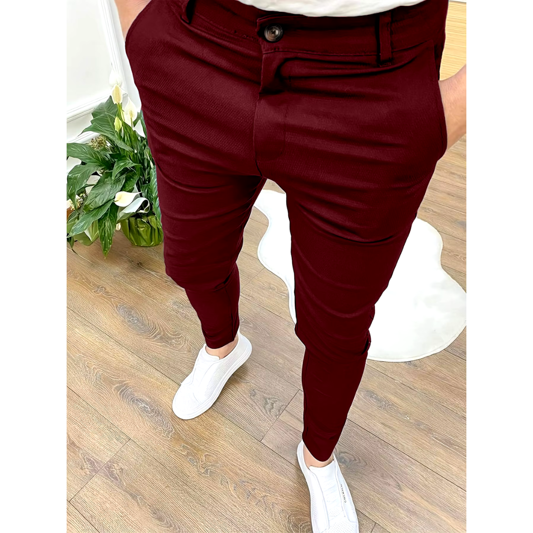Ethan | Men's Tapered Stretch Fit Everyday Trousers