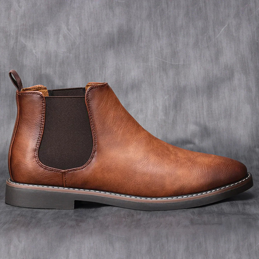 Oliver | Men's Sleek Leather Chelsea Ankle Boots