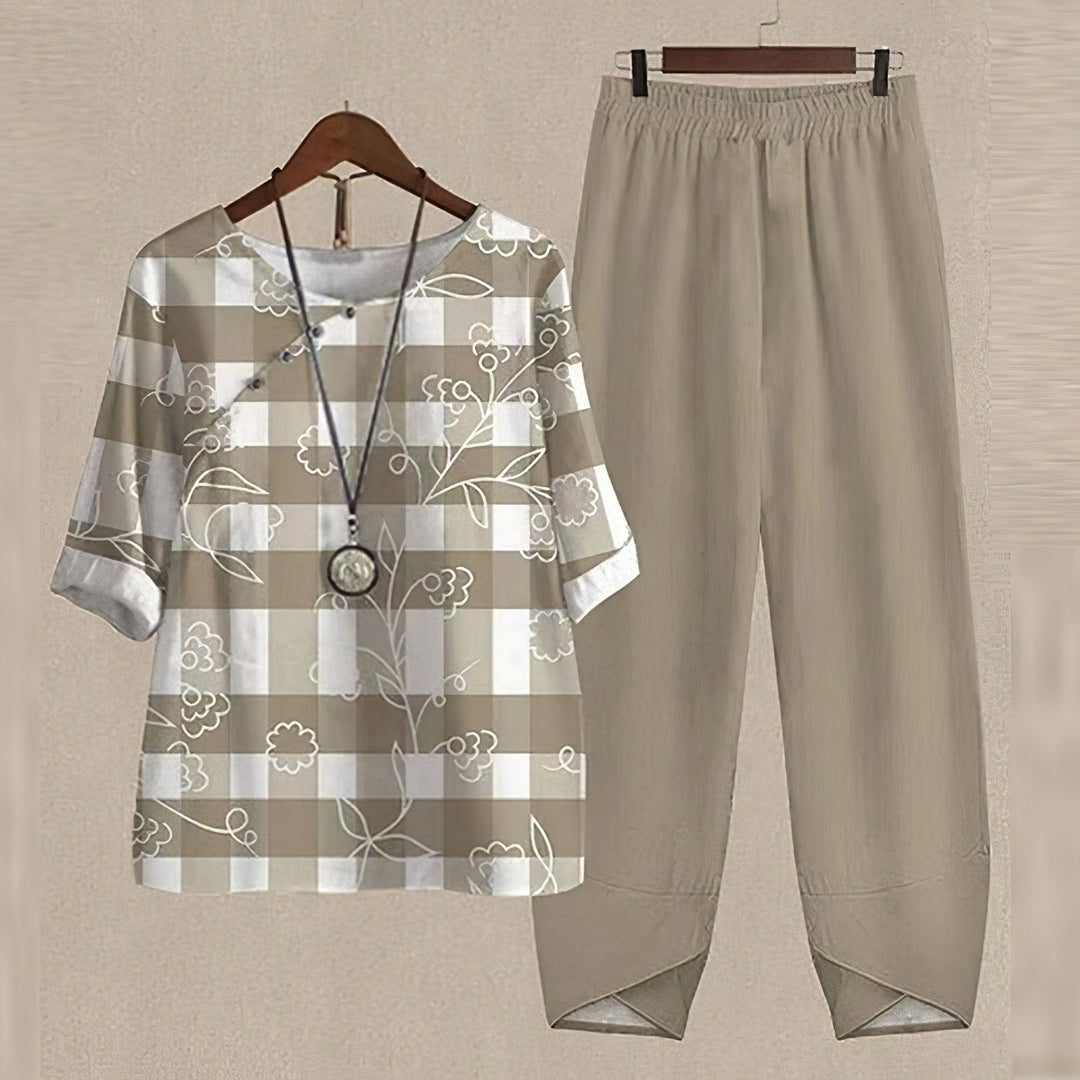 Sophie | Women's Button Front Summer Palazzo Co-Ord Set