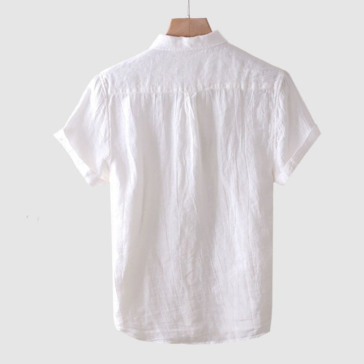 Owen | Men's Men's Textured Short Sleeve Linen Button Shirt