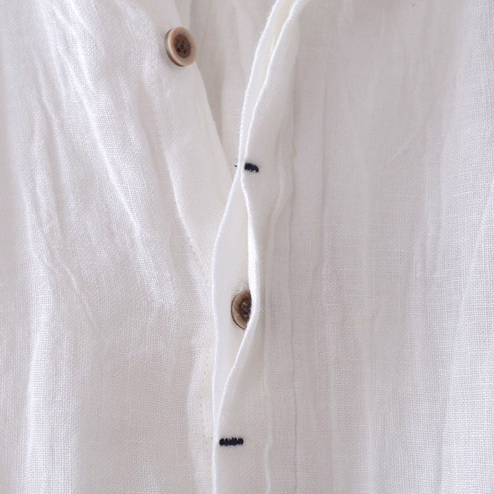 Owen | Men's Men's Textured Short Sleeve Linen Button Shirt